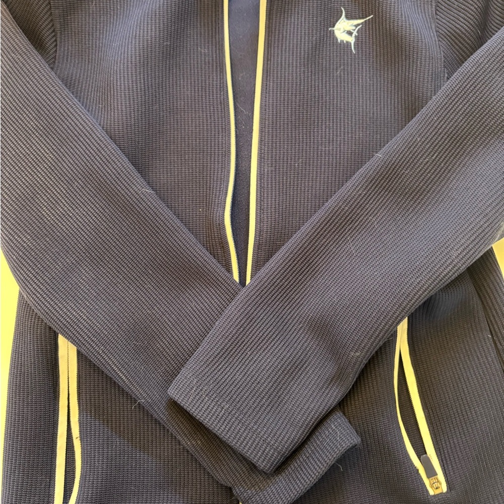 Navy blue Whitewater jacket with cream Accents